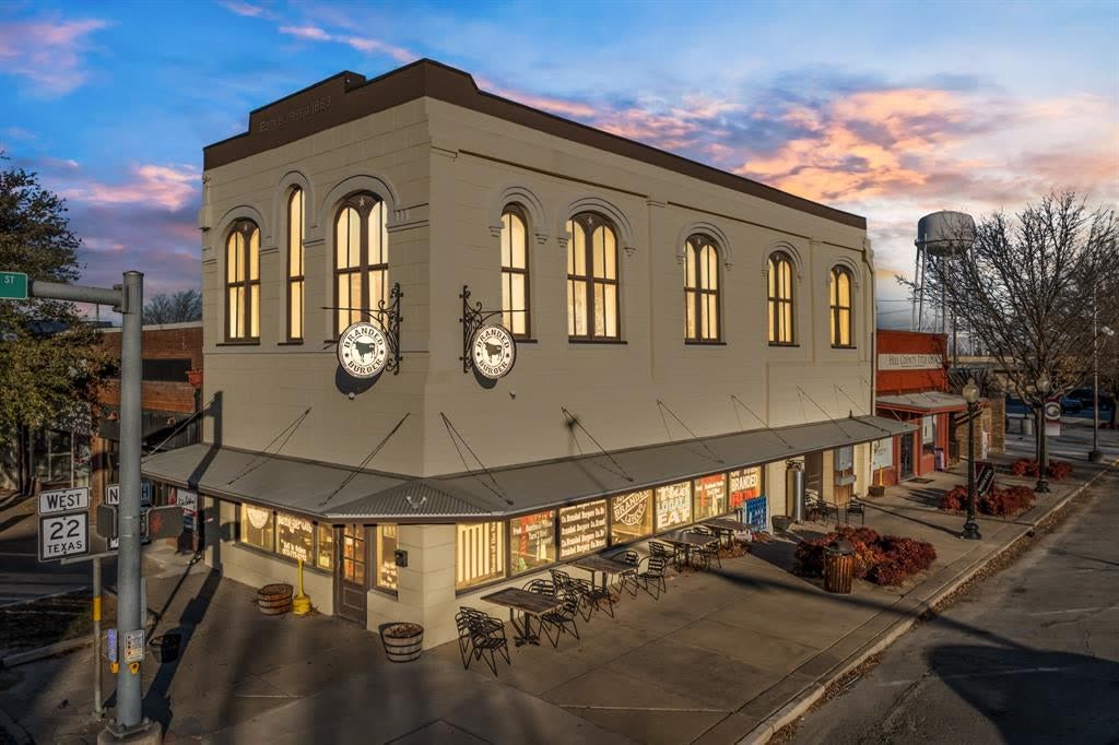 Branded Burger listing photo, 100 W Elm, southwest corner of the square