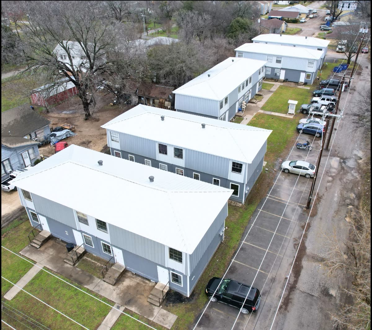 Hillsboro Oaks listing photo, aerial of 208 N Church apartments